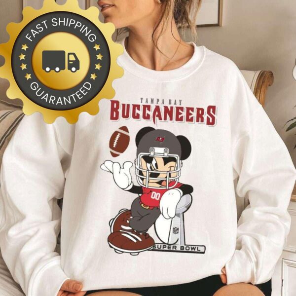 Tampa Bay Buccaneers Mickey Mouse Disney NFL Sweatshirt Gifts for Football Fans - available at - rugbyfanstore.com