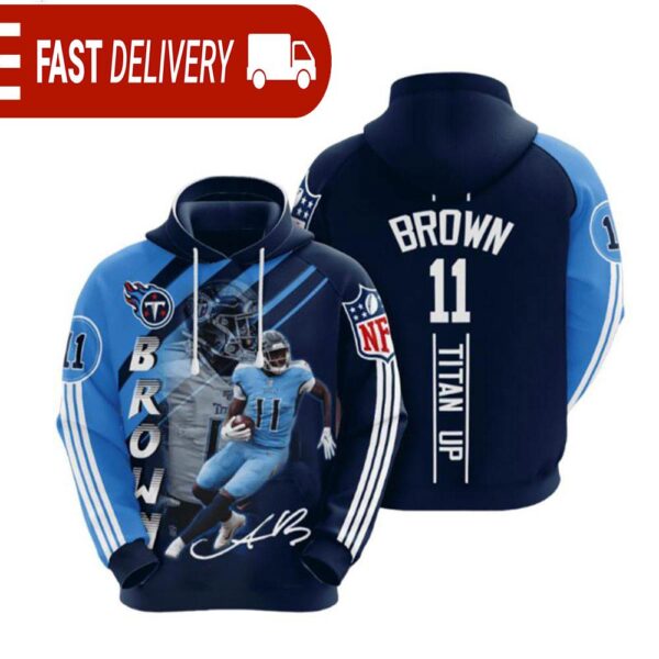 Tennessee Titans Aj Brown NFL Hoodie Gifts for Fans - available at - rugbyfanstore.com