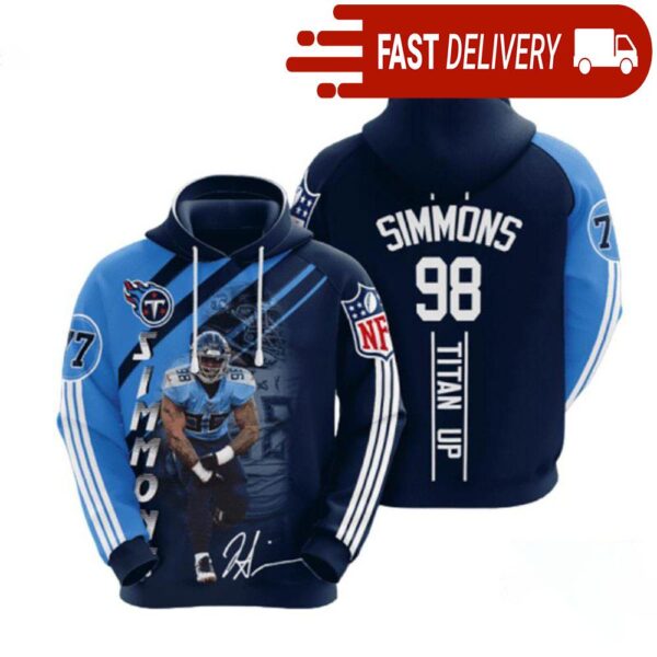 Tennessee Titans Jeffery Simmons NFL Hoodie Gifts for Fans - available at - rugbyfanstore.com