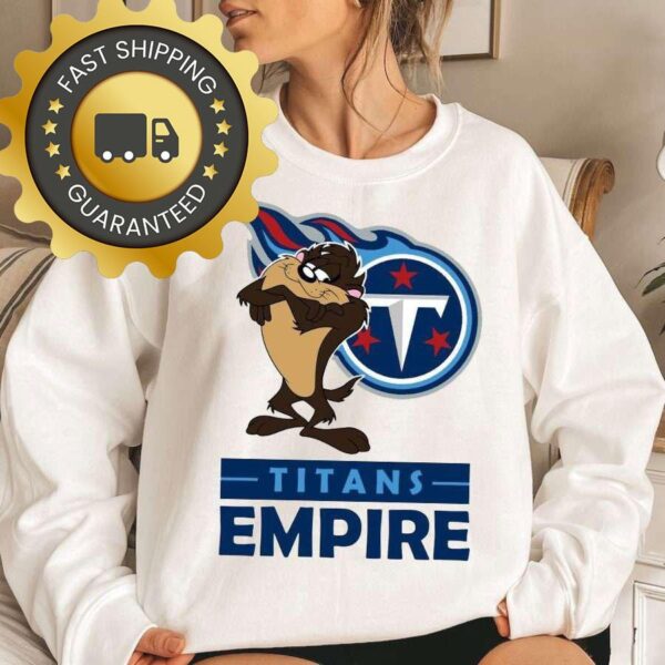 Tennessee Titans Tasmanian Devil Looney Tunes NFL Sweatshirt Gifts for Fans - available at - rugbyfanstore.com