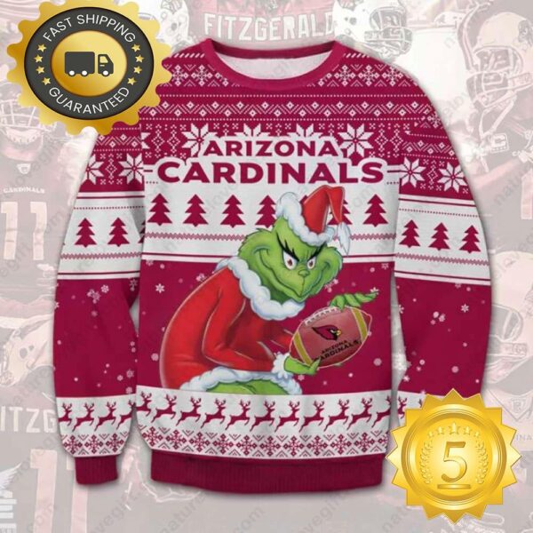 The Grinch Stole Arizona Cardinals NFL Ugly Christmas Sweater - available at - rugbyfanstore.com