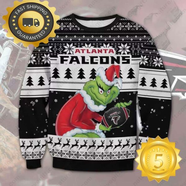 The Grinch Stole Atlanta Falcons NFL Ugly Christmas Sweater - available at - rugbyfanstore.com