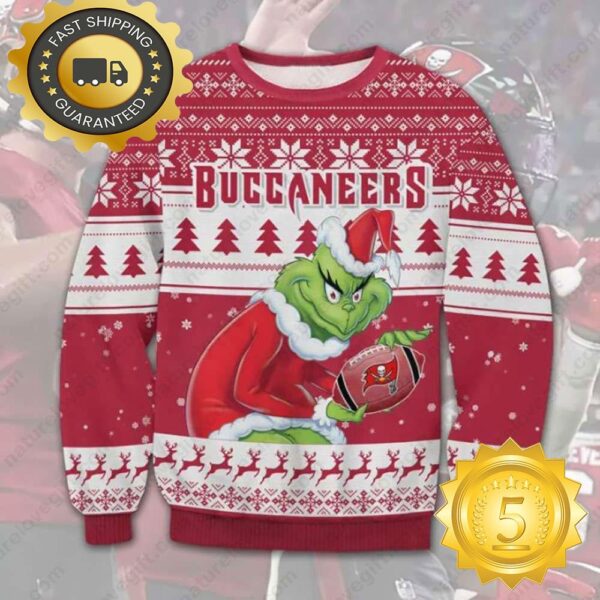 The Grinch Stole Tampa Bay Buccaneers NFL Ugly Christmas Sweater - available at - rugbyfanstore.com