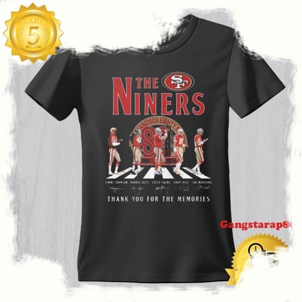 The Niners San Francisco 49ers Walking Thank You For The Memories Vintage TShirt - available at - rugbyfanstore.com