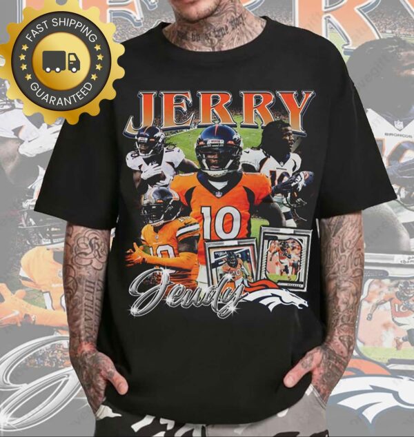 Vintage Bootleg Jerry Jeudy Shirt Denver Broncos Football NFL Gift - available at - rugbyfanstore.com