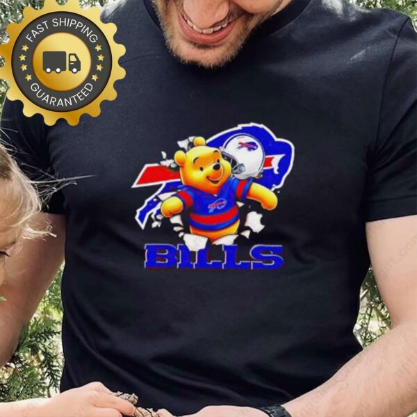 Winnie The Pooh Playing Football Buffalo Bills Shirt NFL Gift - available at - rugbyfanstore.com