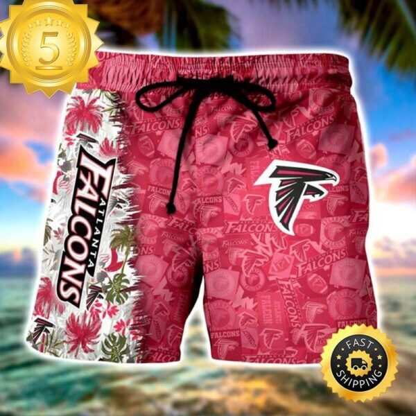 Atlanta Falcons NFL Hawaiian Beach Shorts - available at - rugbyfanstore.com