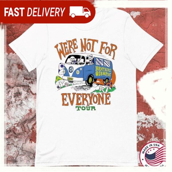 Brothers Osborne We’re Not For Everyone Tour Skeleton Bus T-shirts - available at - rugbyfanstore.com