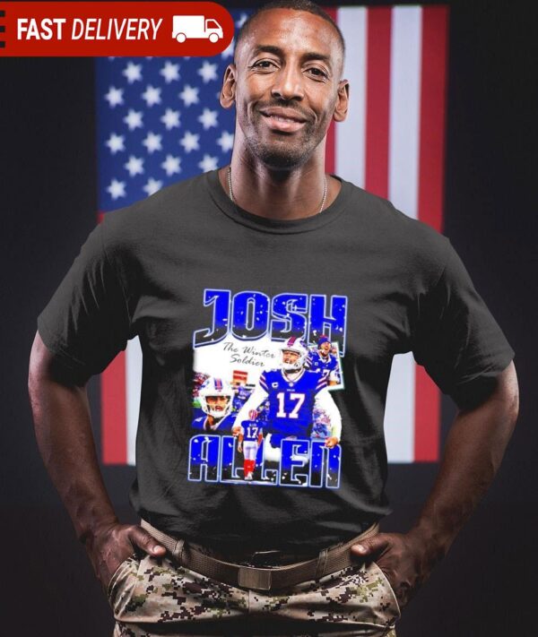 Buffalo Bills Josh Allen 17 the winter soldier graphic shirt - available at - rugbyfanstore.com