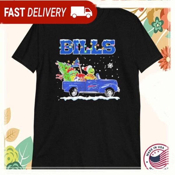 Buffalo Bills The Grinch Truck Tree Merry Christmas T-Shirts - available at - rugbyfanstore.com