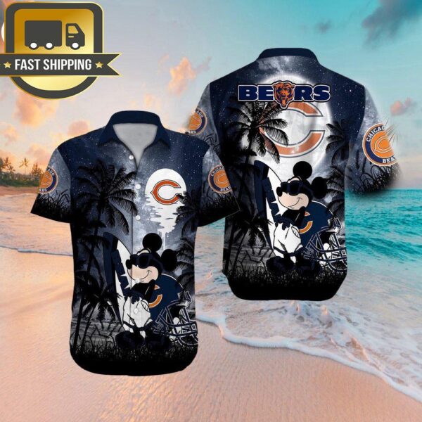 Chicago Bears Mickey Mouse Hawaiian Shirt - available at - rugbyfanstore.com