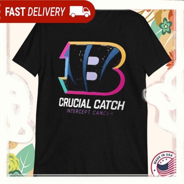 Cincinnati Bengals 2024 NFL Crucial Catch Intercept Cancer T-Shirts - available at - rugbyfanstore.com