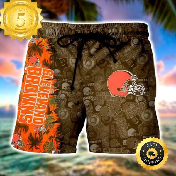 Cleveland Browns NFL Hawaiian Beach Shorts - available at - rugbyfanstore.com