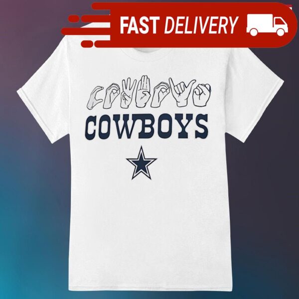 Dallas Cowboys Sign Language Hands Shirt - available at - rugbyfanstore.com