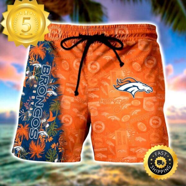 Denver Broncos NFL Hawaiian Beach Shorts - available at - rugbyfanstore.com