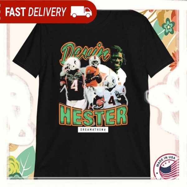 Devin Hester Miami Hurricanes Dreams T-Shirts - available at - rugbyfanstore.com