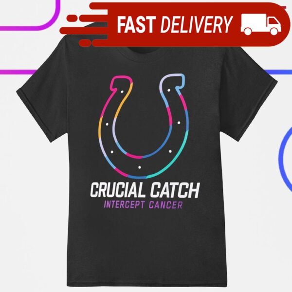 Indianapolis Colts 2024 NFL crucial catch intercept cancer shirt - available at - rugbyfanstore.com