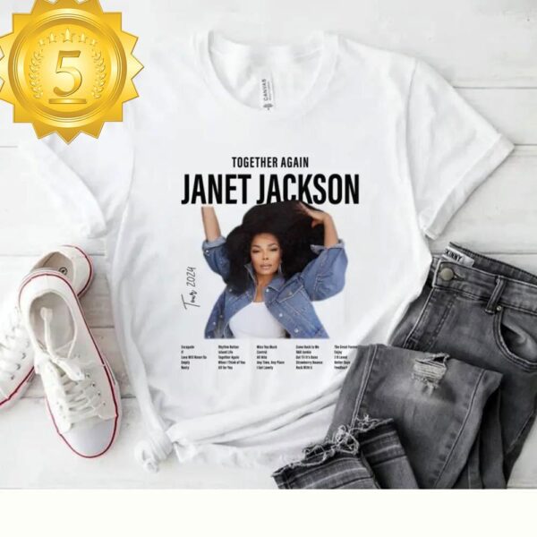 Janet Jackson Together Again Tour 2024 T-shirt - available at - rugbyfanstore.com