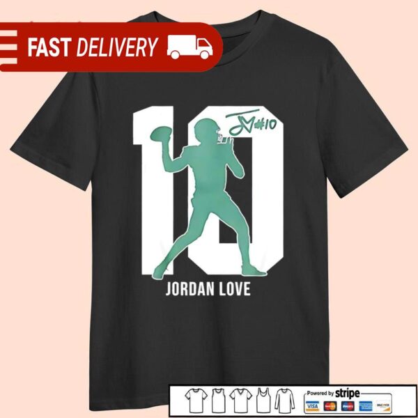 Jordan Love Green Bay Packers quarterback number 10 signature shirt - available at - rugbyfanstore.com