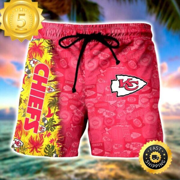 Kansas City Chiefs NFL Hawaiian Beach Shorts - available at - rugbyfanstore.com