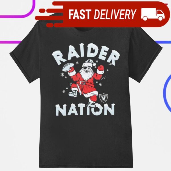 Las Vegas Raiders nation Santa Christmas retro NFL shirt - available at - rugbyfanstore.com