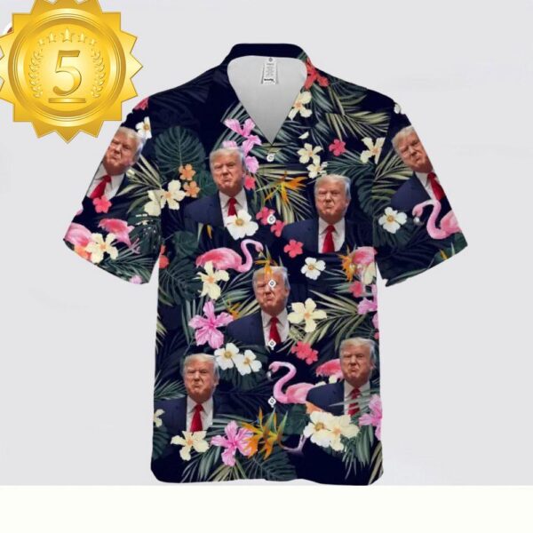 Let’s Go On Vacation With Trump Tropical Hawaiian Shirt available at rugbyfanstore.com