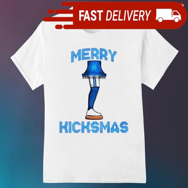 Merry Kicksmas Detroit Lions Christmas shirt - available at - rugbyfanstore.com