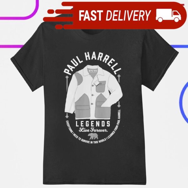 Paul Harrell legends live forever shirt - available at - rugbyfanstore.com