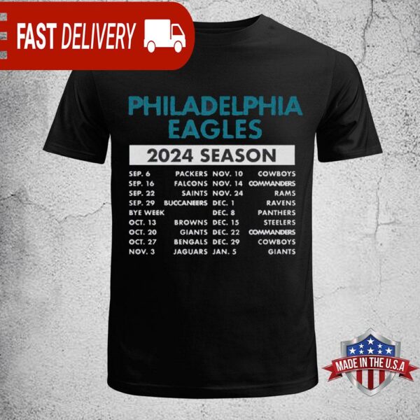 Philadelphia Eagles NFL 2024 Season Unisex T-Shirt - available at - rugbyfanstore.com