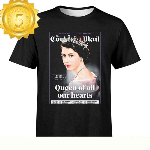 Queen Elizabeth Ii Young Queen Of All Our Hearts Tshirt - available at - rugbyfanstore.com