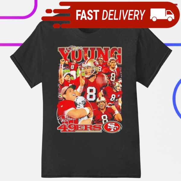 Steve Young NFL San Francisco 49ers poster graphic shirt - available at - rugbyfanstore.com