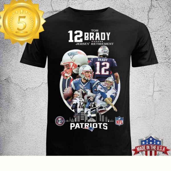 Tom Brady Signed New England Patriots 2024 Unisex T-shirt - available at - rugbyfanstore.com