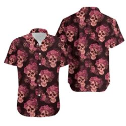 Arizona Cardinals Mystery Skull And Flower Hawaiian Shirt