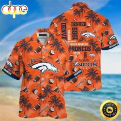 Broncos Logo Beachwear For Men Nfl Sport Hawaiian Shirt