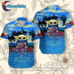 Buffalo Bills Baby Yoda Beach Blue Nice Hawaiian Shirts