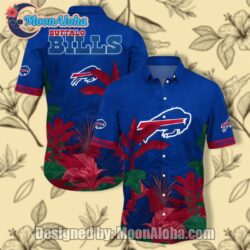 Buffalo Bills Black Cat Blue Funky Hawaiian Shirts