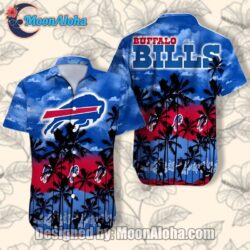 Buffalo Bills Chrysanthemum Blue Funky Hawaiian Shirts