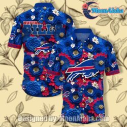 Buffalo Bills Coconut Island Blue Unisex Hawaiian Shirts