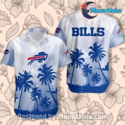 Buffalo Bills Coconut Theme Blue Funky Hawaiian Shirts