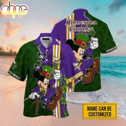 Custom Name NFL Minnesota Vikings Mickey Mouse Hawaiian Shirt