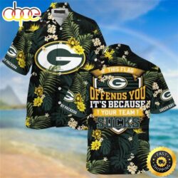 Green Bay Packers-Sucks Beachwear For Men Nfl Sport Hawaiian Shirt