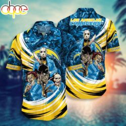 Los Angeles Chargers NFL Halloween Horror Movies Hawaiian Shirts