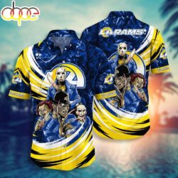Los Angeles Rams NFL Halloween Horror Movies Hawaiian Shirts