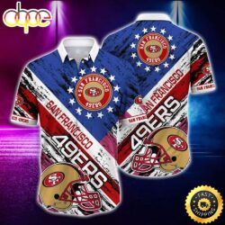 Rugby Helmet NFL San Francisco 49ers Hawaiian Shirt For Football Fans