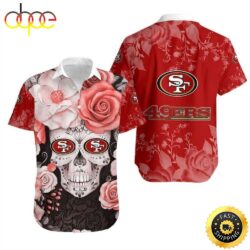 Skull Rose With NFL San Francisco 49ers Hawaiian Shirt