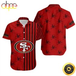 Stripes And Skull NFL San Francisco 49ers Hawaiian Shirt