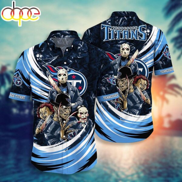 Tennessee Titans NFL Halloween Horror Movies Hawaiian Shirts 1