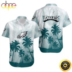 Vintage NFL Philadelphia Eagles Hawaiian Shirt Coconut Trees