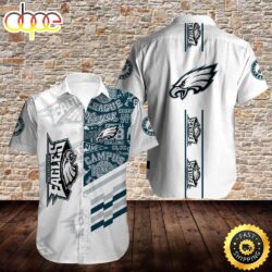 White Aloha NFL Philadelphia Eagles Hawaiian Shirt Gift For Football Fans