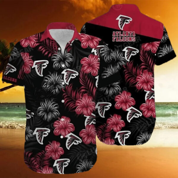 Atlanta Falcons Midnight Blossom Hawaiian 1